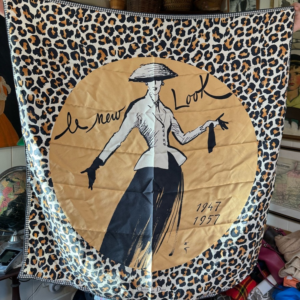 Vintage Christian Dior Lady Scarf Rare Couture
